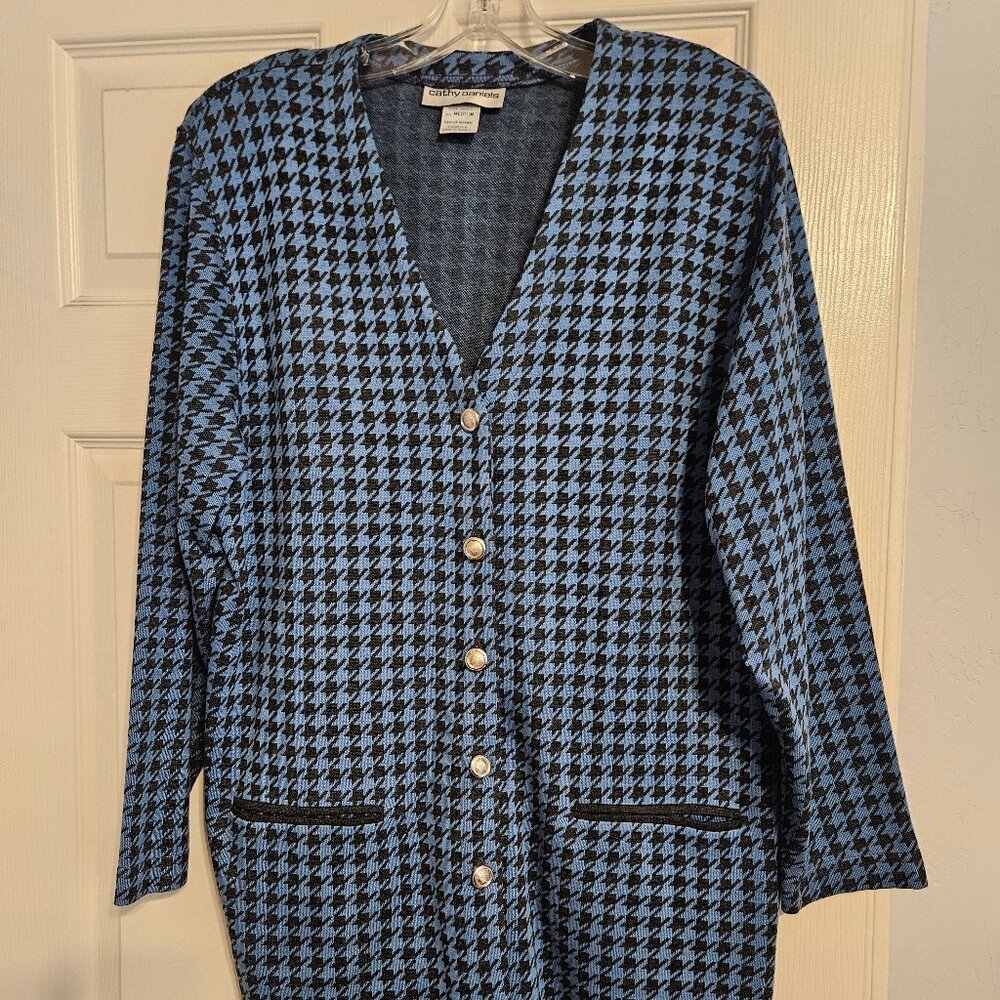 Cathy Daniels Chevron Sweater Buttoned Jacket